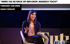 Sarah Kessler: werk via de druk op een knop.